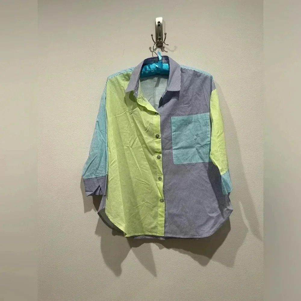 TERRA SJ Apparel Multi Colored Stripped Button Up Top / Size XS /
